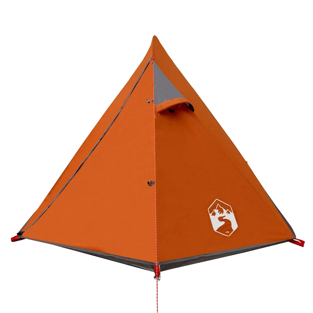 Tenda da Campeggio a Cupola 2 Persone-Tenda per Escursionismo Grigio e Arancione 919405