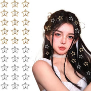 Set di 30 clip per capelli Y2K accessori in argento e oro. Aggiungi alla tua collezione.