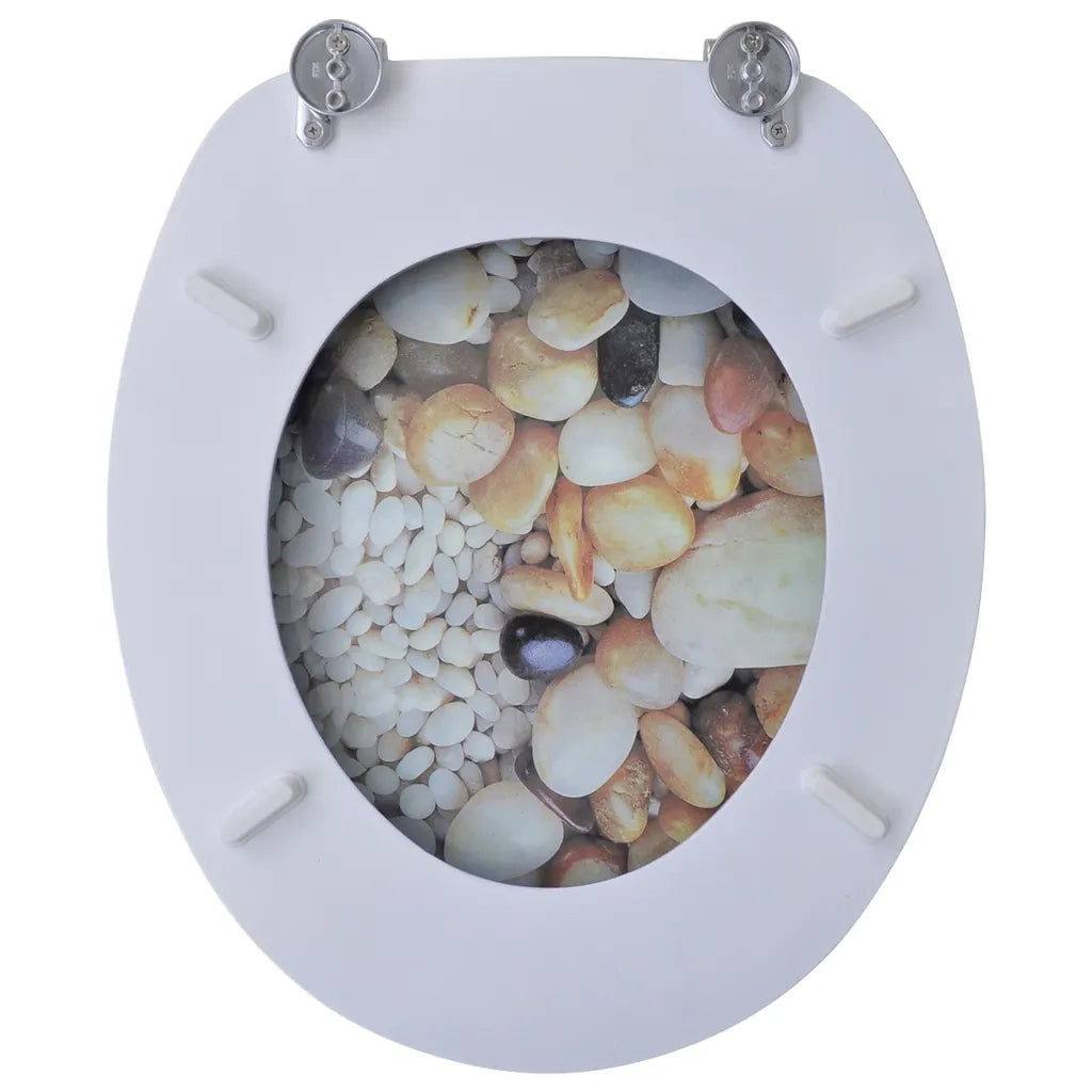 Coperchio da Toilette in MDF con Modello Ghiaia cod mxl 49606
