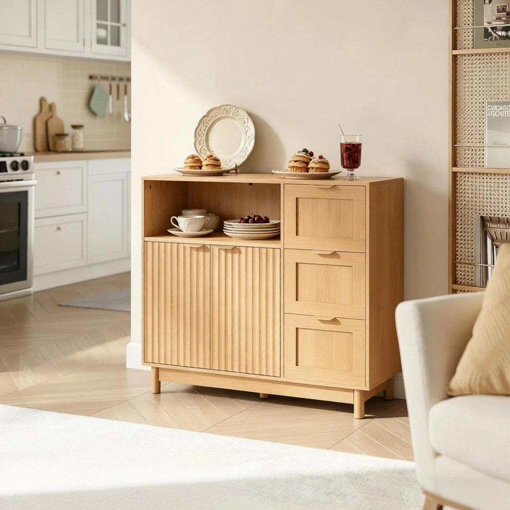 Credenza da cucina 90x35x80 cm effetto legno