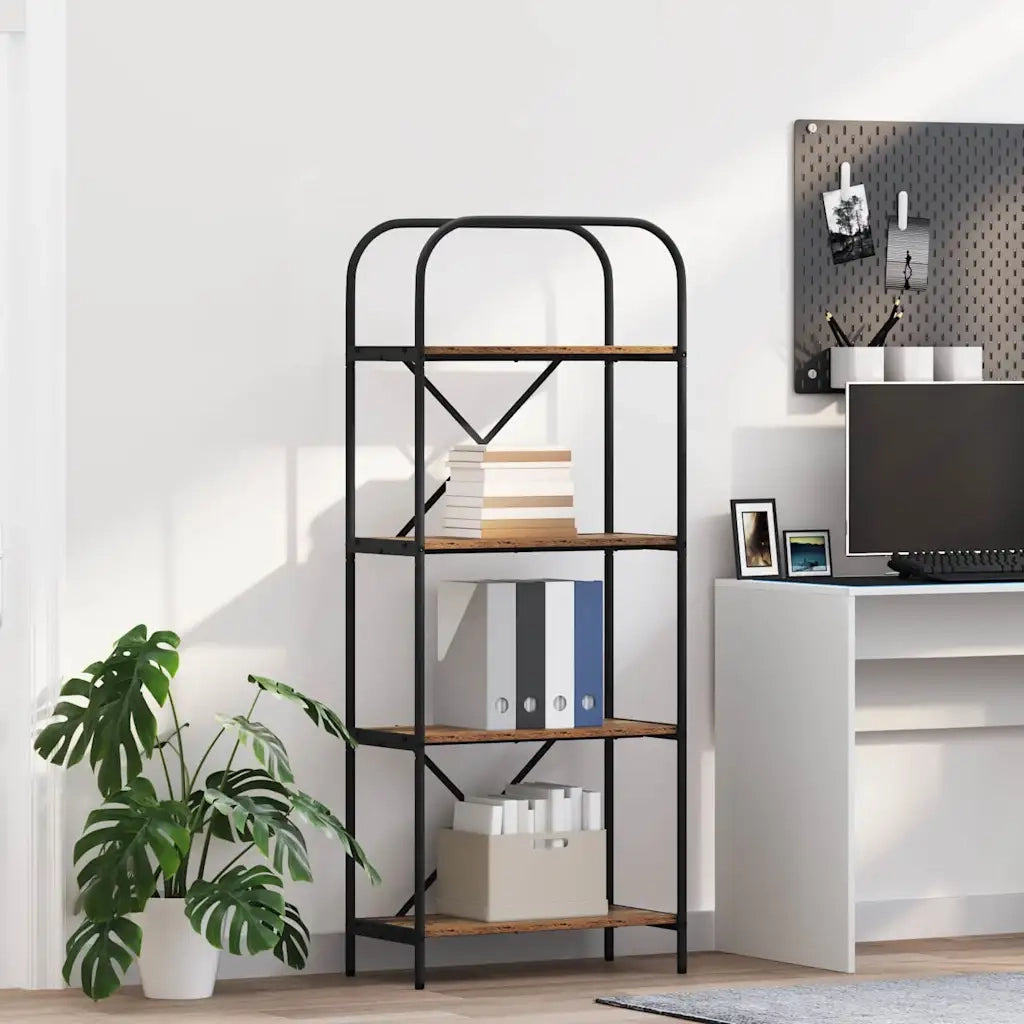 Libreria-Scaffale per Libri-Mobile di Stoccaggio Legno vecchio 60 x 30 x 146 cm Legno multistrato 138169