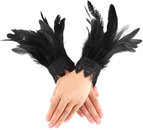 Accessori per Halloween - Bracciali a cerniera - Cerniere a coda di cavallo - Bracciali a coda di cavallo con strisce laterali - Gothic Mesh - Accessori multifunzionali - Armband