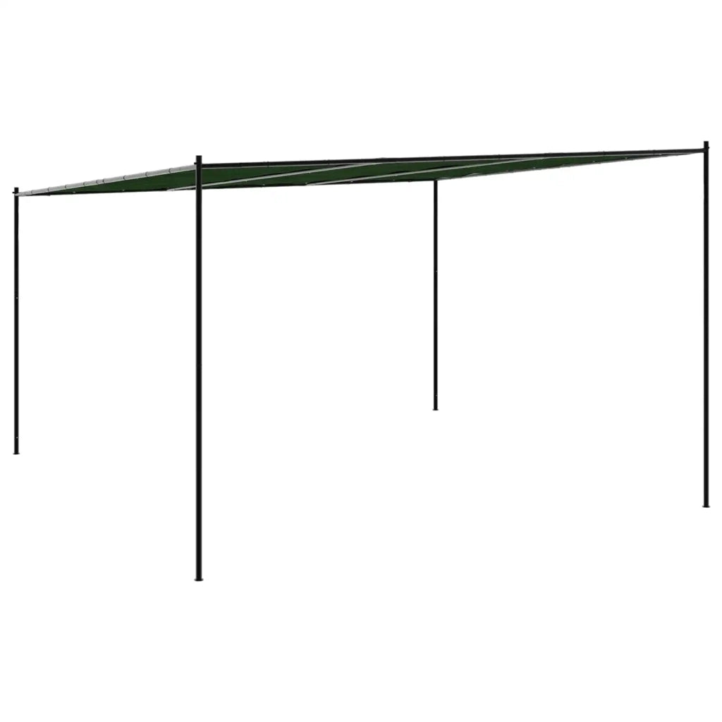 Gazebo 4 x 3,98 x 2,67 m Verde Poliestere e Acciaio 42030533