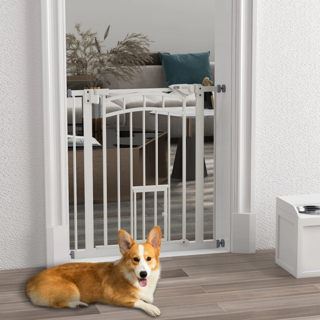 Cancellino per Cani ¨C Zephmum ¨C Acciaio e PA, Bianco, 74-80x76 cm