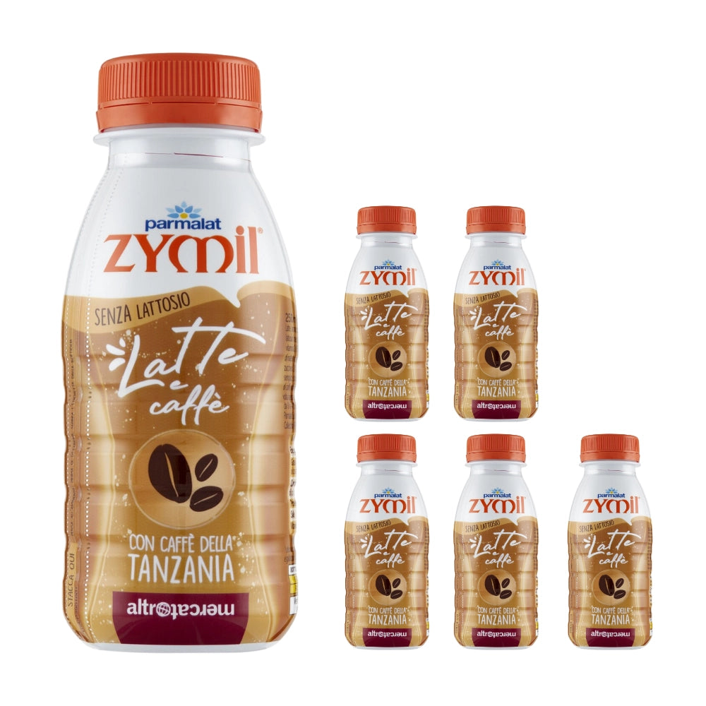 Zymil latte uht con caffe della tanzania 6 bottiglie da 250 ml