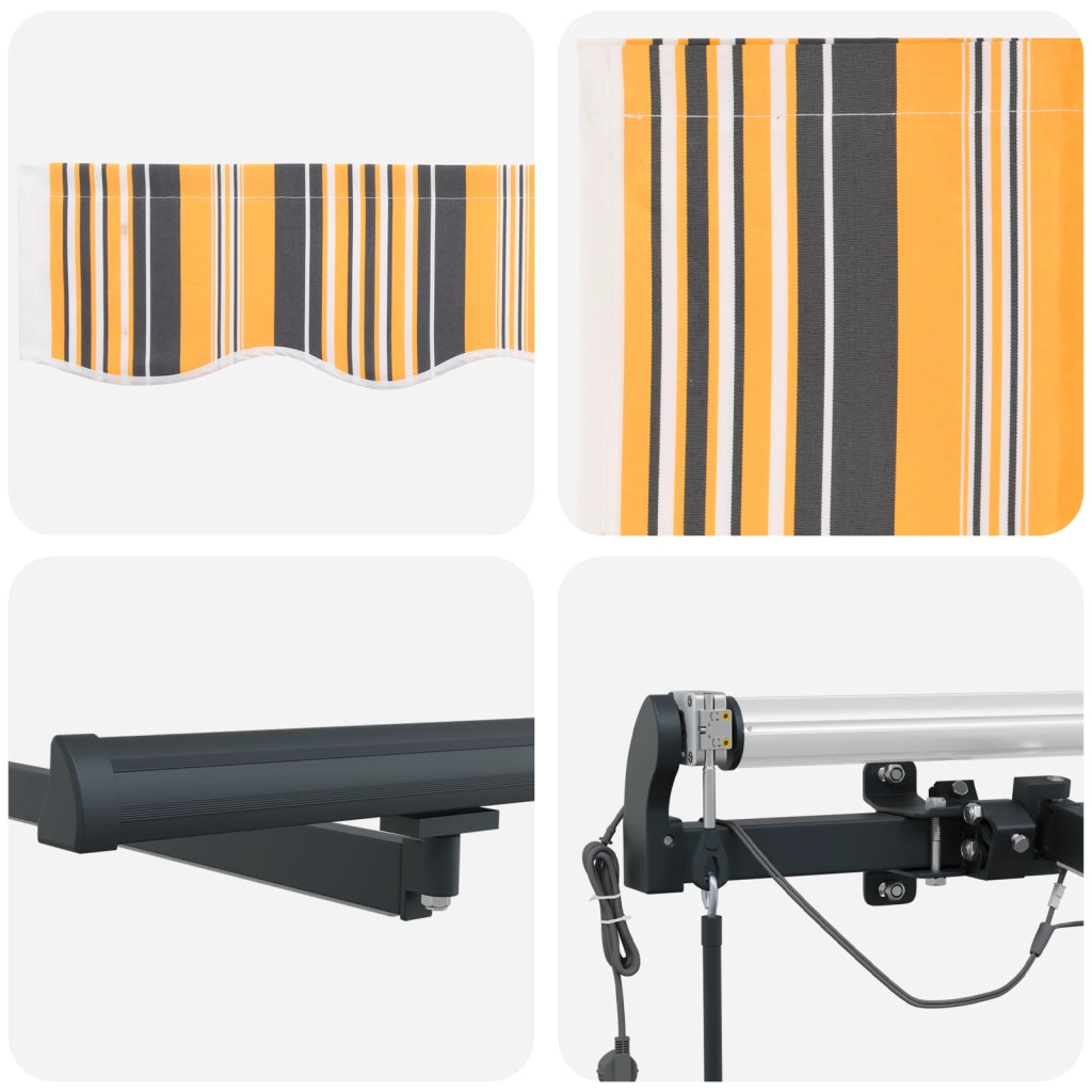 Tenda Retrattile Automatica con Striscia LED Multicolore 500 x 300 cm