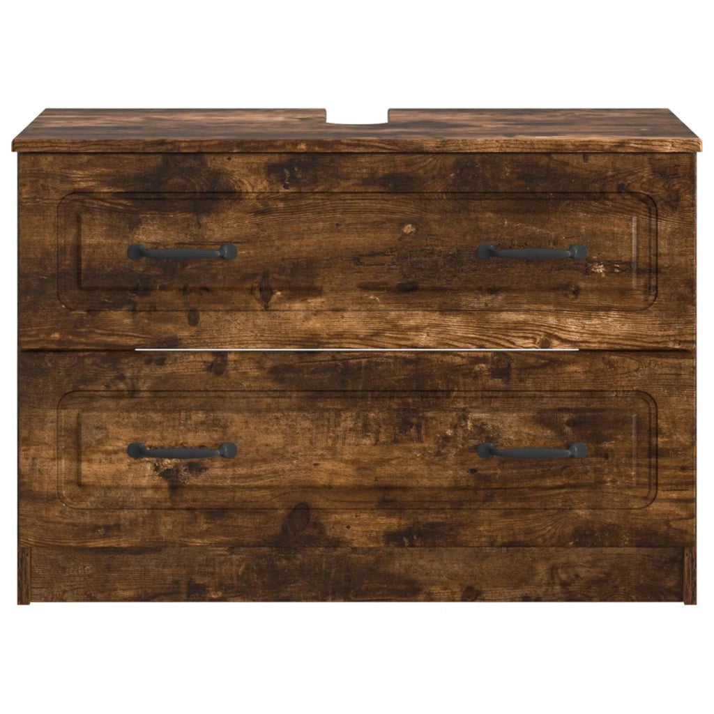 Armadio per Lavabo da Bagno UTRECHT Rovere Fumo 82 x 41 x 56 cm 897680