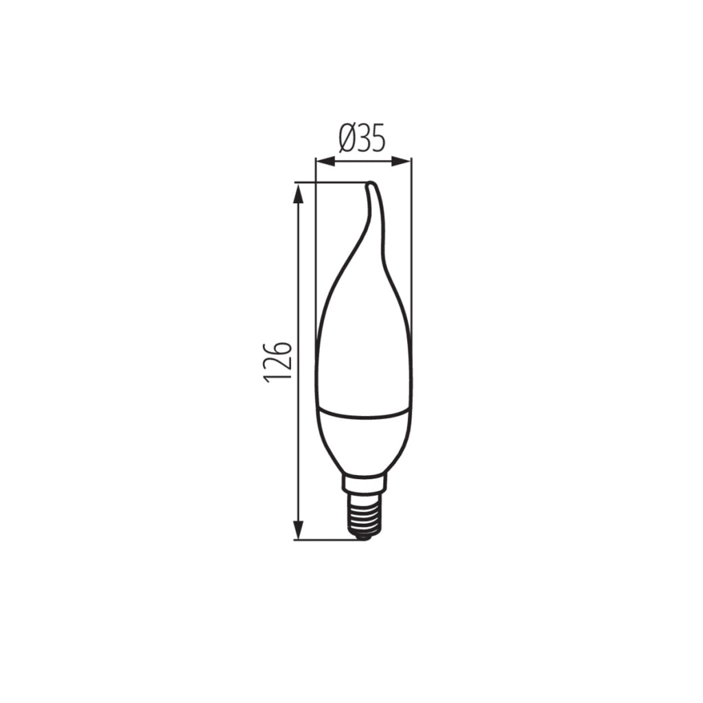 Lampadina LED candela E14 6,5W 806lm luce neutra Kanlux