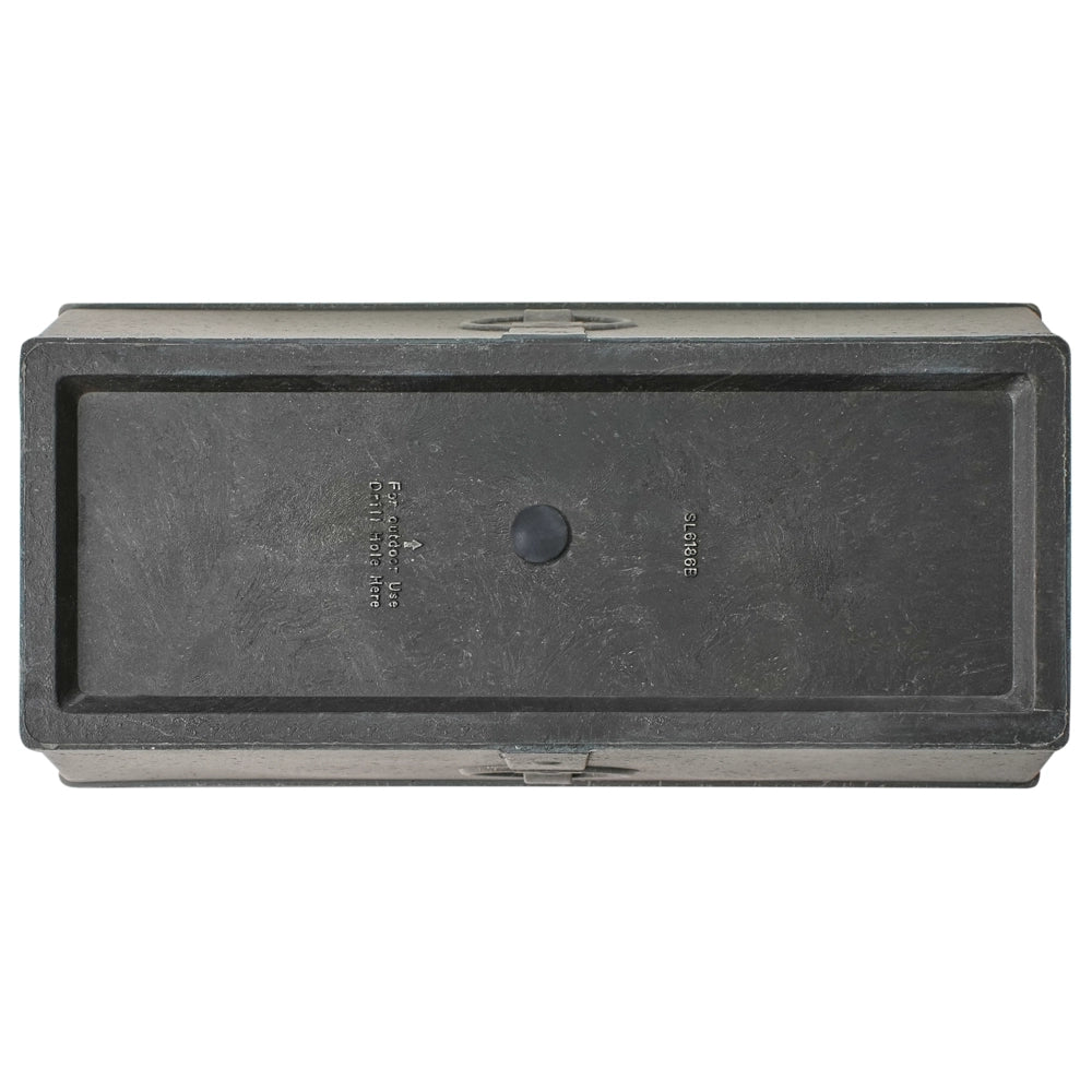 Vaso per piante Fioriera Solido Grigio Fibra Argilla per esterni Rettangolare 60 x 30 cm Per tutte le stagioni