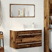 Mobile Lavabo Bagno Legno Antico 80x38,5x48cm Legno Multistrato