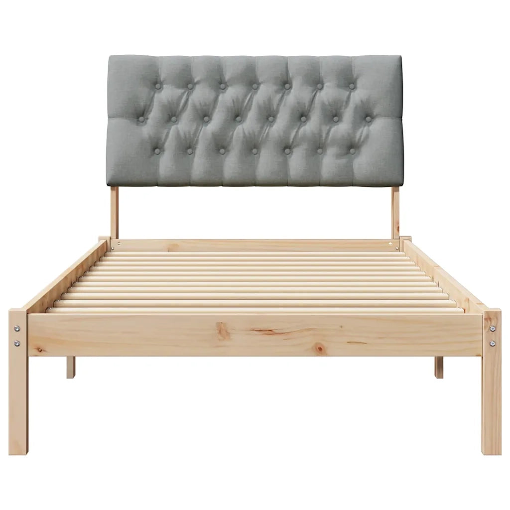 Letto con Testiera Rivestita con testiera Marrone 100 x 200 cm 878839