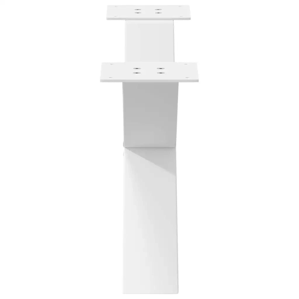 Gambe per Tavolino da Caffè a Forma di X 2 pz Bianche 70x(30-31) cm Acciaio 4012945