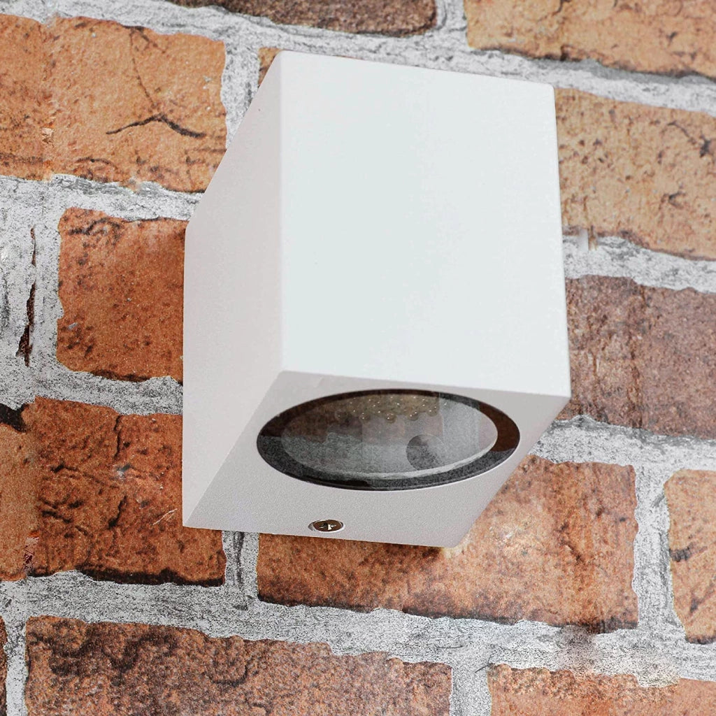 APPLIQUE LAMPADA DA PARETE A MURO GU10 LED PER INTERNO ESTERNO MODERNO FARETTO IMPERMEABILE ILLUMAZIONE GIARDINO