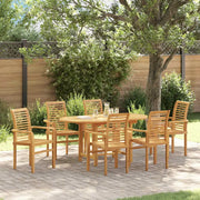 Set da Pranzo per Giardino 7 pcs Marrone Legno di teak solido 3383948