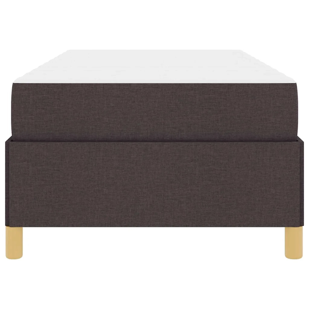 vidaXL Letto a molle Marrone scuro e Bianco 90 x 200 cm Tessuto