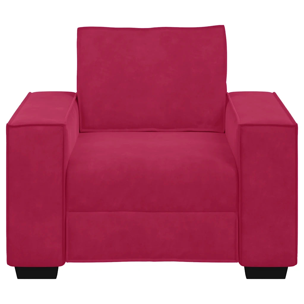 Divano Sedia Rosso Vino 60 cm Velluto
