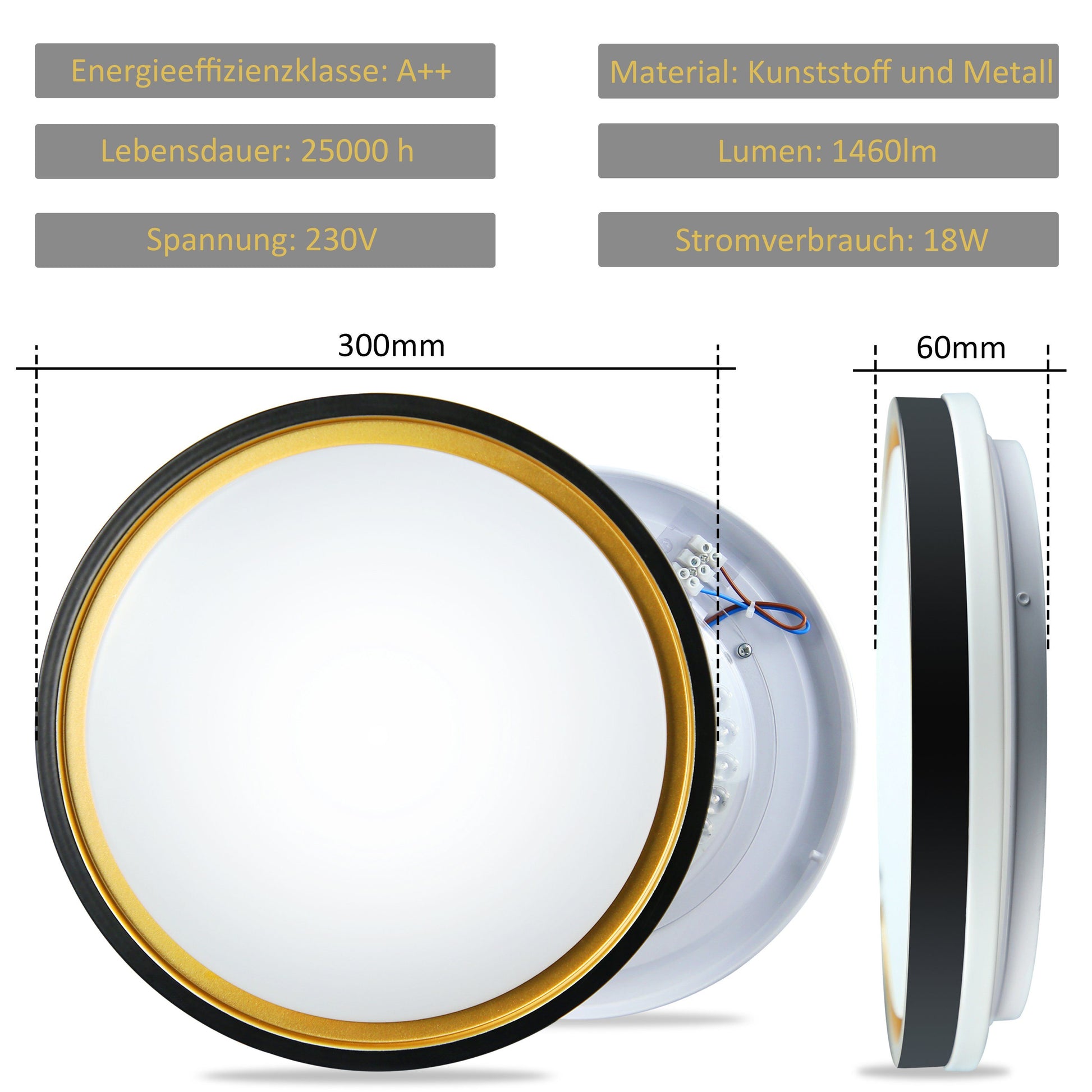 ZMH Lampada da soffitto plafoniera LED dimmerabile telecomando moderna 30 cm per soggiorno corridoio
