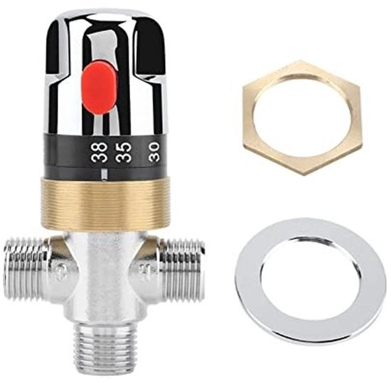 Douchekraan Termostatica a Vapore - Maniglia in Ottone - Dimensioni 7x4,8x13 cm - Termostatica per Doccia