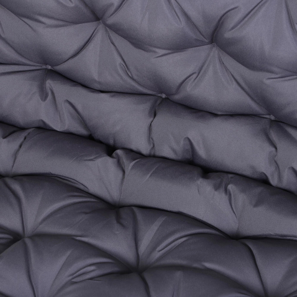 Cuscino per Divano da Giardino 2 Posti ¨C zephmum ¨C Grigio 132x110x10 cm