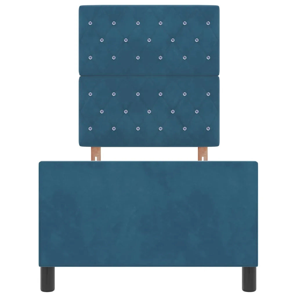 Letto a molle con testiera Blu Scuro 80 x 200 cm Velluto 3344841