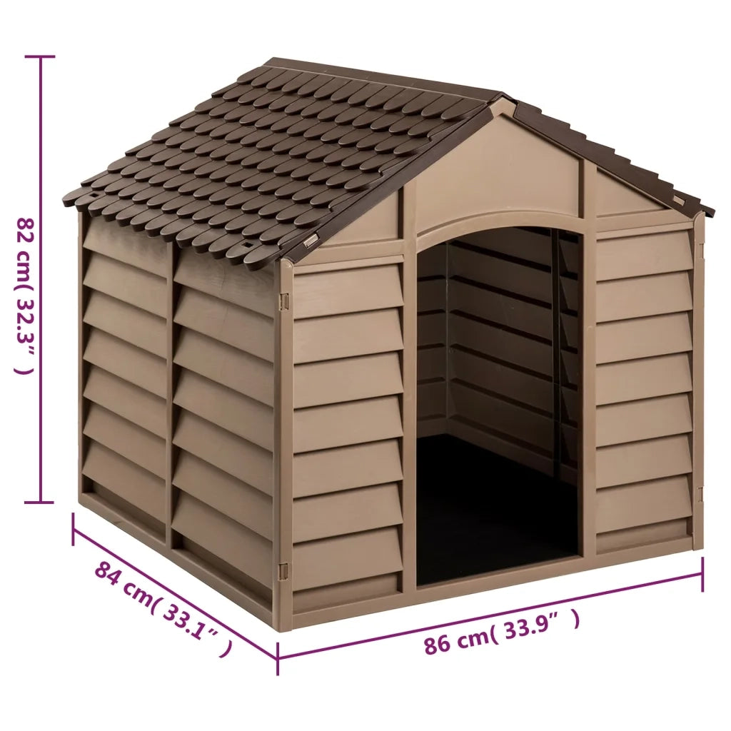 Casetta per Cani Marrone 86x84x82 cm in Polipropilene CFW6482161