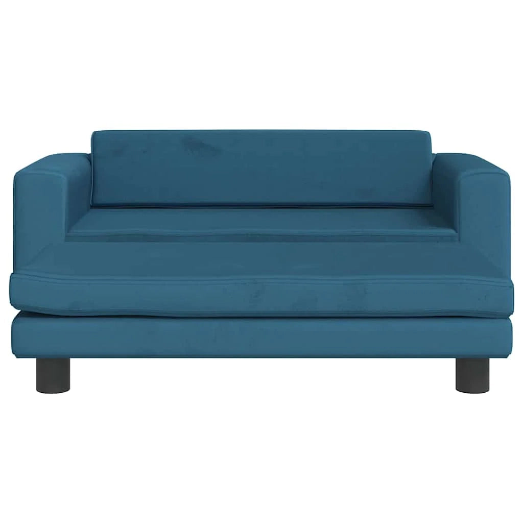 Comodo letto/cesto/divano per cani con estensione 100 x 50 x 30 cm velluto blu 02_0043068