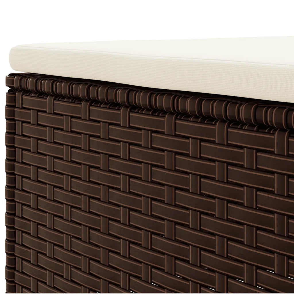 Set Divani da Giardino 5 pz | Set Salotto da Giardino con Cuscini Marrone in Polyrattan