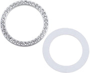 Accessori per l'auto - Decorazione per l'interior - Set di 2 pezzi - Finitura argentata - Stelle per l'auto - Accessori per auto di lusso