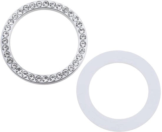 Accessori per l'auto - Decorazione per l'interior - Set di 2 pezzi - Finitura argentata - Stelle per l'auto - Accessori per auto di lusso