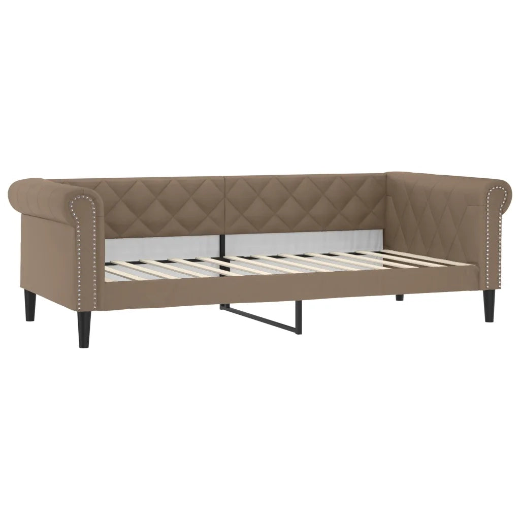 Letto da Giorno Cappuccino 100x200 cm in Similpelle