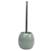 Trade Shop - Portascopino In Ceramica Grigio Con Scopino Moderno Accessori Arredo Bagno 79255 -