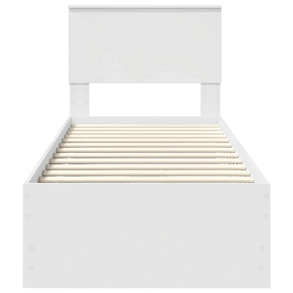Struttura del letto Bianco 75 x 190 cm Legno Ingegnerizzato