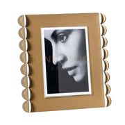 Portafoto di design Volans grande Oro laccato,bianco marmo,oro laccato,beige