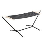 Amaca con Supporto in Acciaio con Telo 200 x 100 cm - Grigio Scuro [en.casa]