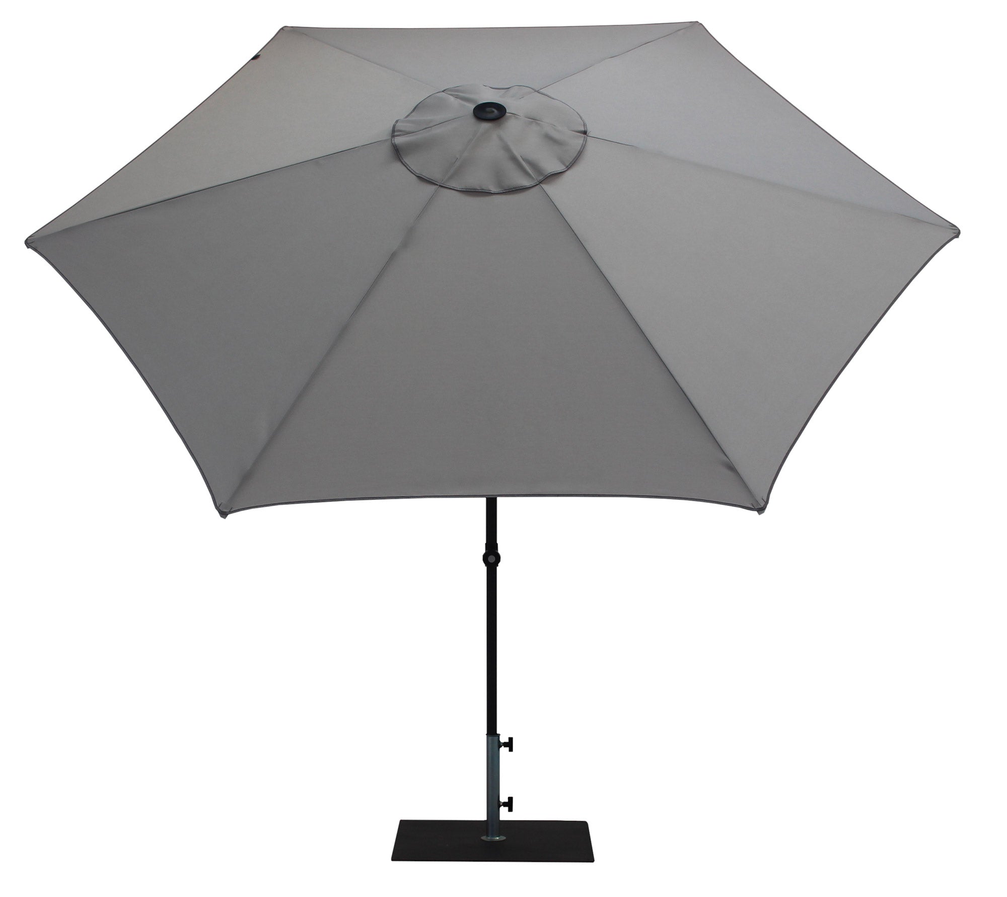 Ombrellone da Giardino Ø3 m Palo Ø38 mm in Alluminio Tessuto Olefin Trend Grigio