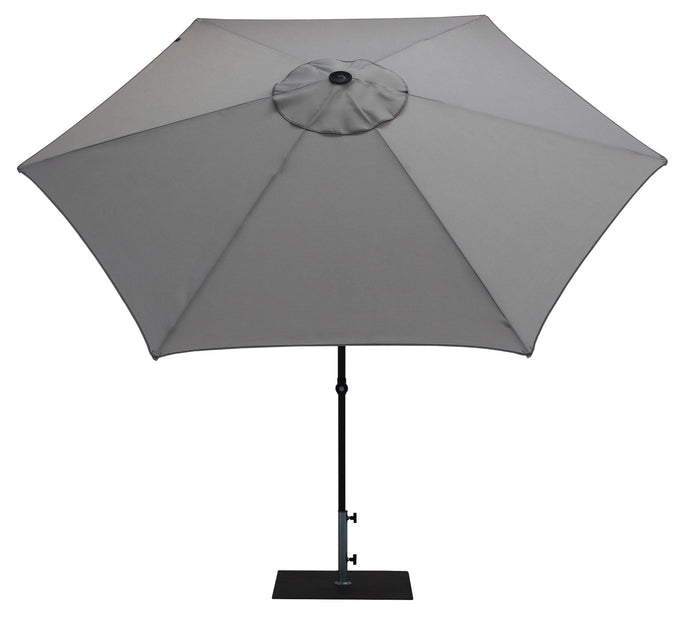 Ombrellone da Giardino Ø3 m Palo Ø38 mm in Alluminio Tessuto Olefin Trend Grigio