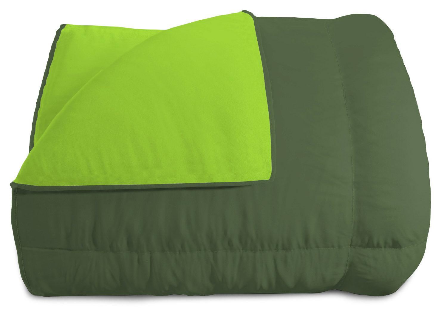 Trapunta Invernale 1 Piazza e Mezzo Doubleface 300gr Verde Mela/Verde Scuro