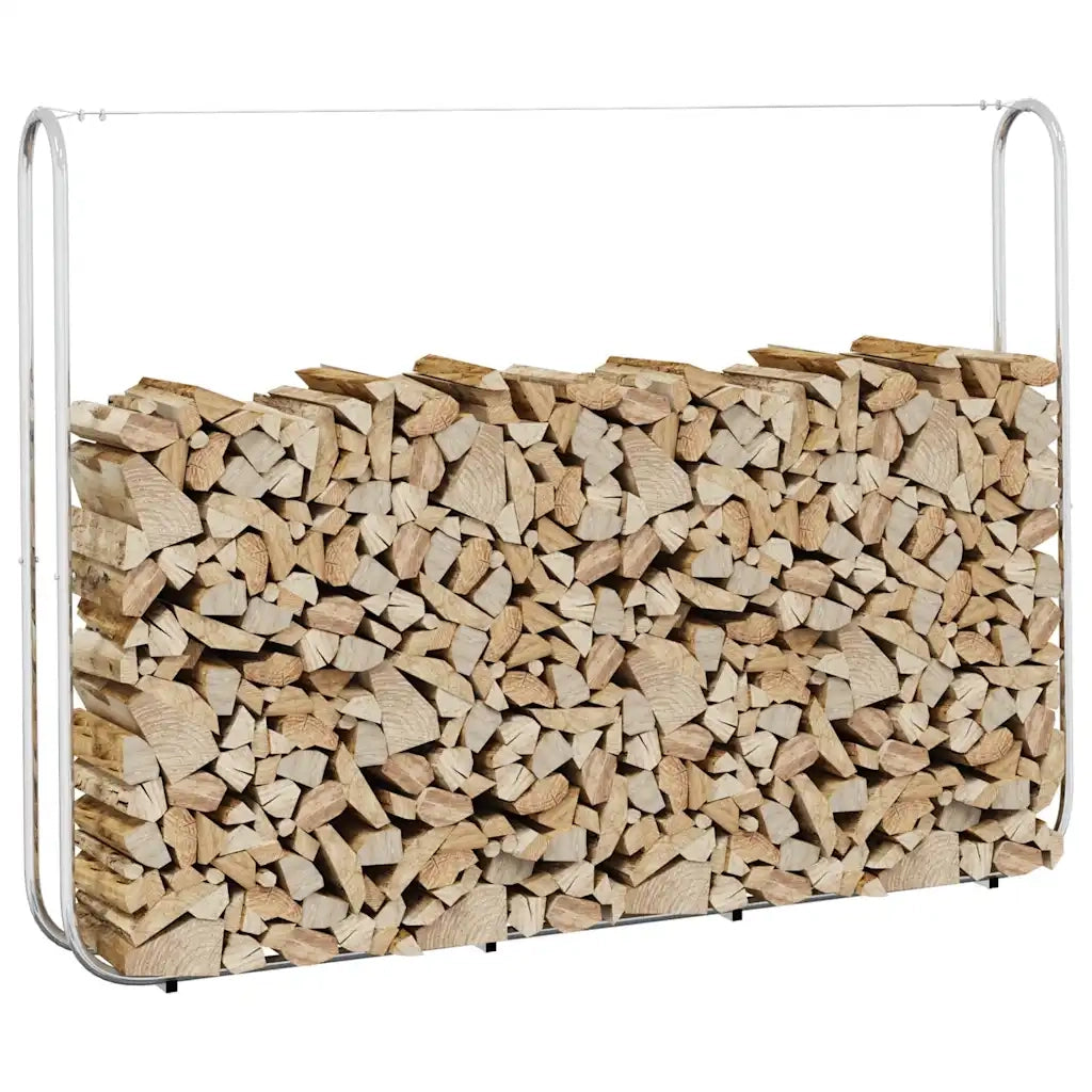 Rastrelliera per Legna 200x25x150 cm in Acciaio Zincato 4100705