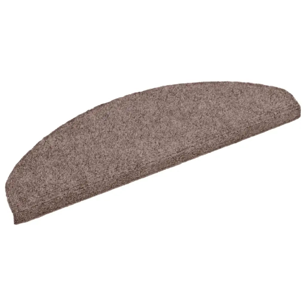 Tappetini per scale autoadesivi 5 pz | Gradini per Scale 65x21x4 cm Marrone Chiaro semicircolari grandi