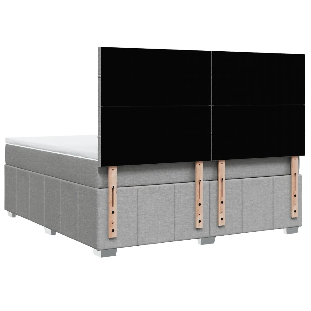 Giroletto a Molle con Materasso Grigio Chiaro180x200 cm Tessuto 3294047