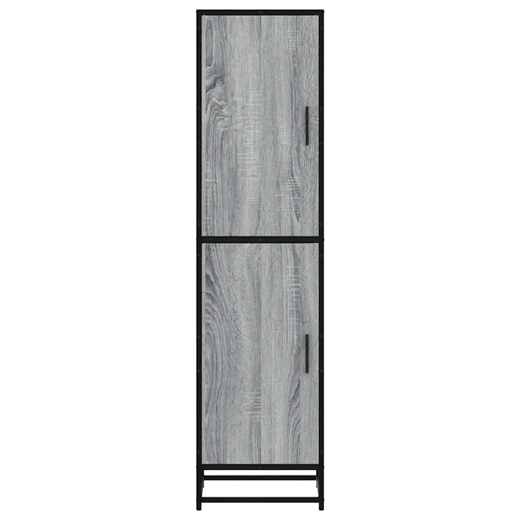 Credenza Grigio Sonoma 35,5x35x139 cm Legno Multistrato Metallo 849057