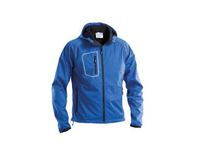 GIUBBINO SOFTSHELL CON CAPPUCCIO 'FASTEN' BLU Tg. S (44-46)