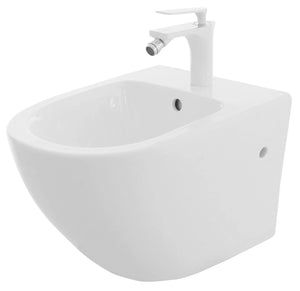 Set Wc Vaso + Bidet Carter Bianco Sospeso