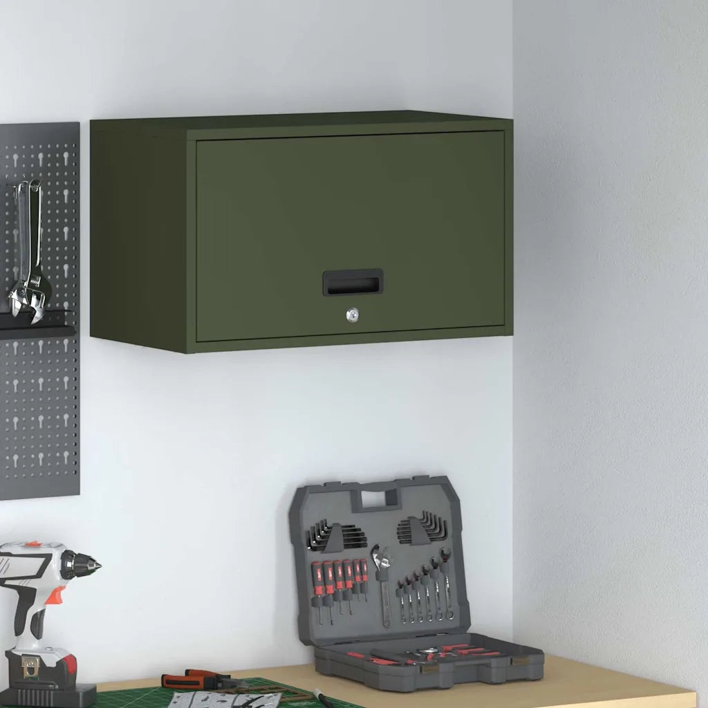 Armadio a muro per garage Oliver verde 60 x 33 x 35 cm