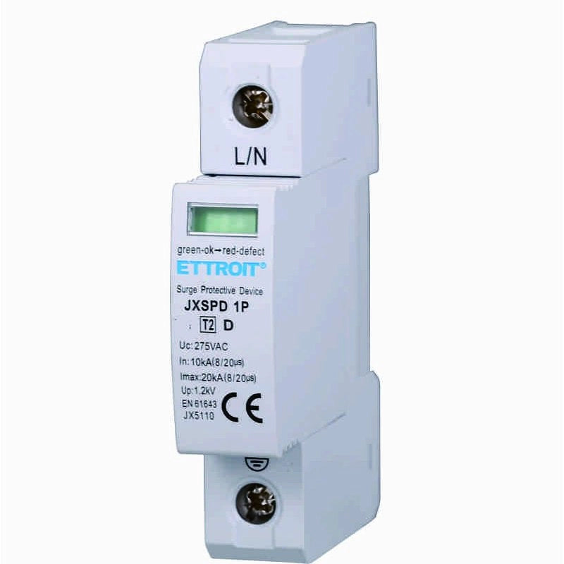 Scaricatore Di Sovratensione 220V T2 1P 275V 10KA Occupa 1 Modulo DIN
