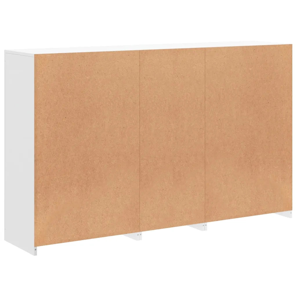 Credenza | Madia | Buffet da pranzo | Armadio da pranzo con Luci LED Bianca 162x37x100 cm