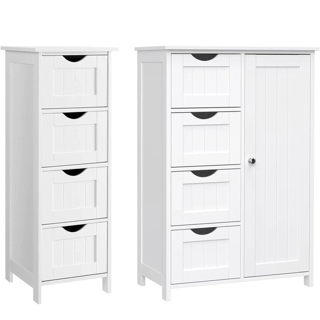Mobiletto da bagno 30 x 30 x 82 cm mobile contenitore con cassetti stile moderno per bagno soggiorno cucina bianco 12_0006491