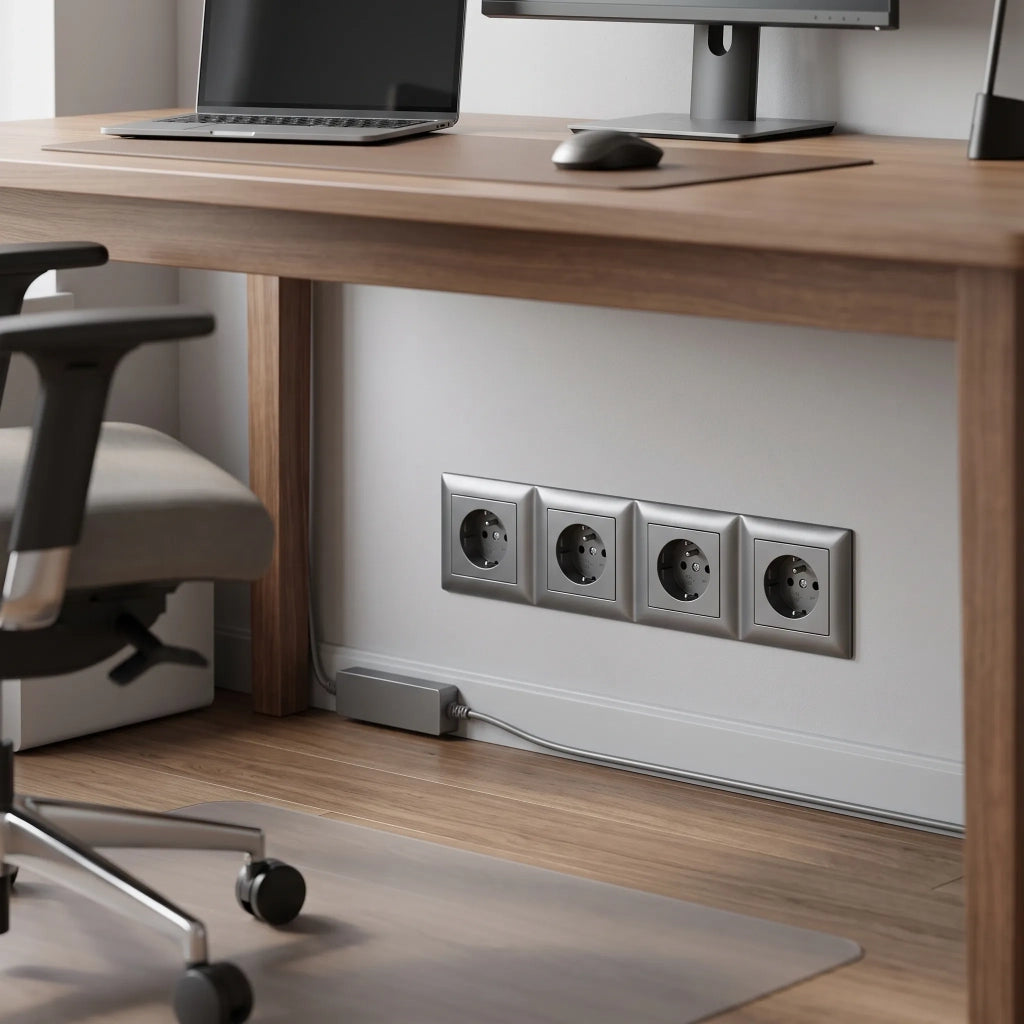 Placca Quadrupla Per Prese Oste Jnh016-4f Grey