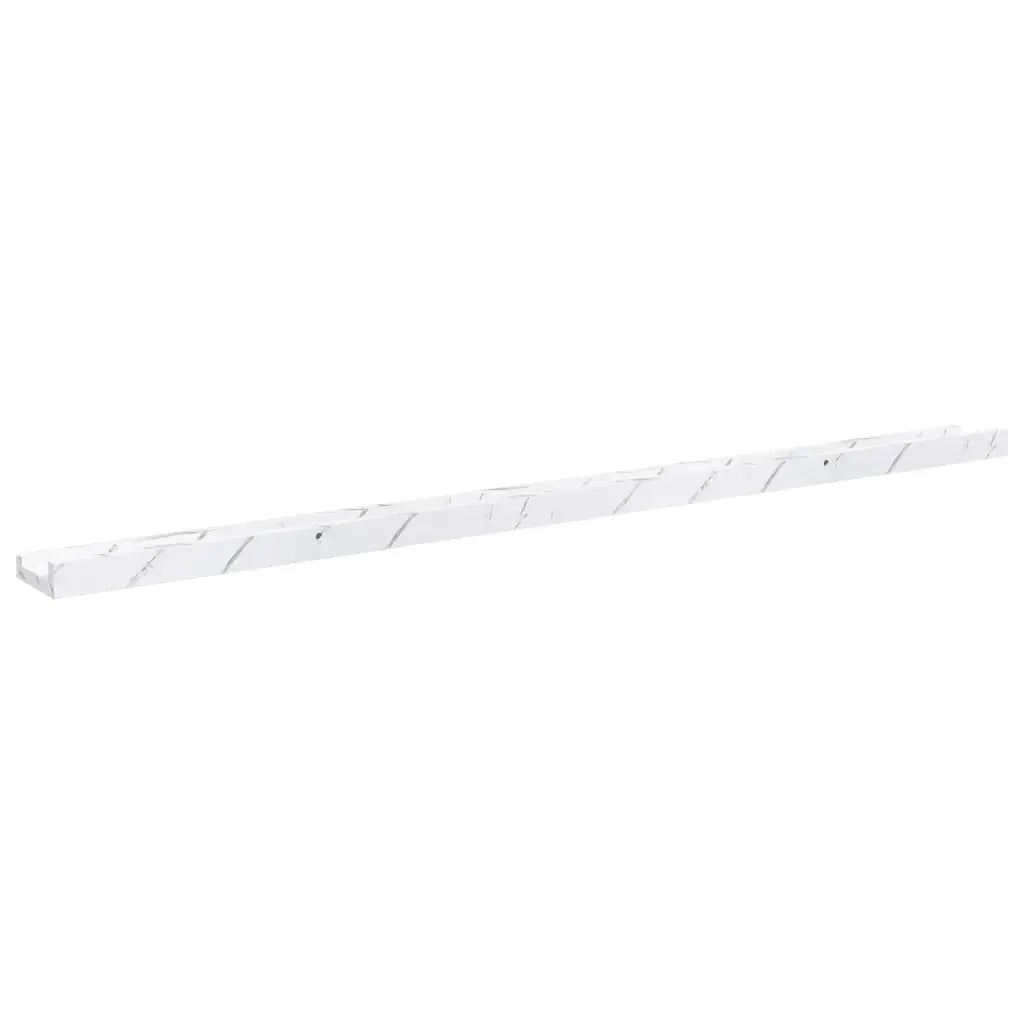 Scaffale da parete 4 pz Marmo Bianco 115 x 9 x 3 cm
