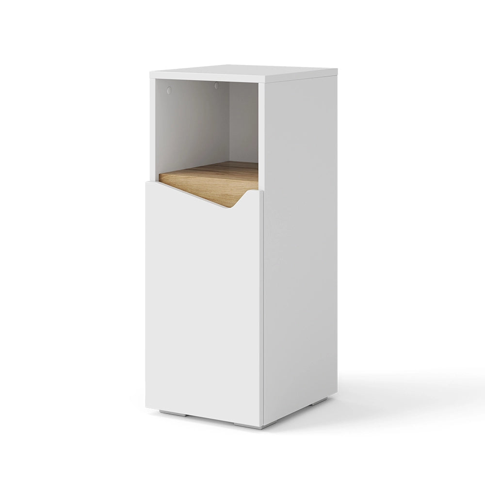 Vicco Mobiletto bagno Bianco 30 x 74.5 cm con porta e scomparto aperto